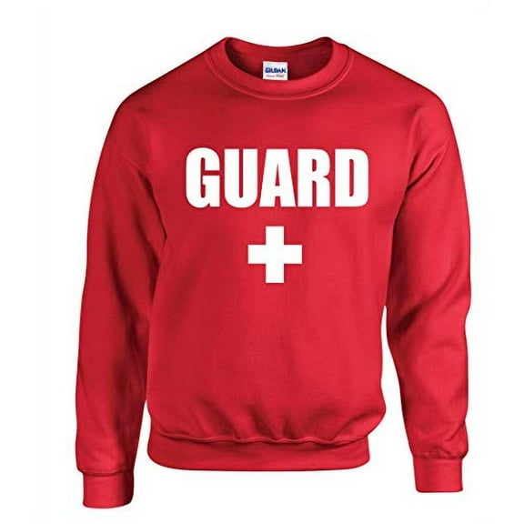 Guard Red Crew Neck Sweatshirts Unisex (XX-Large)