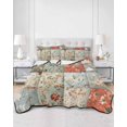 thumbnail image 3 of Elegant Spring Floral Twin XL Size Down Alternative Comforter, Lightweight Comforter Quilt Bedding Set with Pillow Shams Summer Botanical Farmhouse All Seasons Bed Comforter Duvet Insert 68"x98", 3 of 7