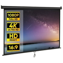 HomGarden 80inch 16:9 Portable Projector Screen 1080P HD 4K Folding Anti-Crease Movie Screen, Black