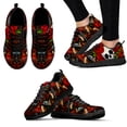 thumbnail image 4 of 3D Rose Skull Casual Sneakers For Women Sunflower Skull Walking Shoes Flower Print Breathable Tennis Shoes, 4 of 9