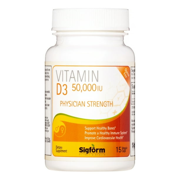 Sigform Vitamin D3 50 000 Iu Capsules 15 Ct Walmart Com