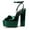 Green, variant on YDN Women's Thick Platform Open Toe Sandals Chunky High Heel Buckled Strap Pumps Shopping Daily Summer Shoes Size 7 Red