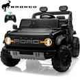 thumbnail image 1 of 24V 2 Seater Ride on Cars for Big Kids, Licensed Ford Bronco Raptor Powered Ride on Toy Truck with Remote Control, Spring Suspension, Bluetooth, LED Light, Electric Car for Kids 3-8 Boys Girls, Black, 1 of 8