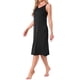 thumbnail image 4 of INSPIRAR CHIC Vestido de dormir para mujeres de satén sin mangas con doble tirante de espagueti, espalda cruzada sexy, escote en V, midi, bata de noche 2XL Negro, 4 of 6