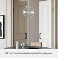 thumbnail image 5 of Hunter - Sacha 1-light Brushed Nickel, Medium Size Pendant Light, Dimmable, Modern Style, Globe Shaped, for Bedrooms, Dining, Living Rooms - 19661, 5 of 7