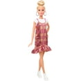 thumbnail image 3 of Barbie Fashionistas Doll #142 with Blonde Updo Hair & Shimmery Plaid Dress, 3 of 6