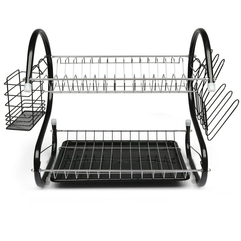 Ktaxon 2-tier dish rack dish drying rack, kitchen rack bowl rack