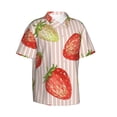 thumbnail image 2 of Bixox Men's Hawaiian Shirts Men's Strawberries Print Short-Sleeve Shirt-3X-Large, 2 of 8