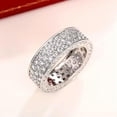 thumbnail image 4 of K-KED Charm 925 Silver Filled Rings Women Cubic Zirconia Engagement Delicate Jewelry Size 6-10-6, 4 of 6