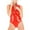 #Red, variant on TEVEQ Nightwear for Women 2025 Trendy Shiny Leather Women's Bodysuits with Longer Zip Costume Black L