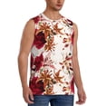 thumbnail image 2 of Bingfone Lilies Flowers Pattern Men's Tank Tops Workout Sleeveless Tee Shirts Running Beach Tanks for Men-Medium, 2 of 4