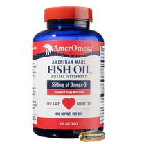 AmerOmega Omega-3 Fish Oil 550mg, 120 Servings— Wild Caught Alaska ...