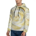 thumbnail image 2 of Bingfone White Rose Men'S Drawstring Hoodie Long Sleeve Pocket Sweatshirts-Large, 2 of 9
