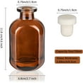 thumbnail image 2 of Wowang 2 Pack 5oz/150ml Glass Reed Diffuser Bottles - Refillable Aromatherapy Storage Containers (Brown), 2 of 6