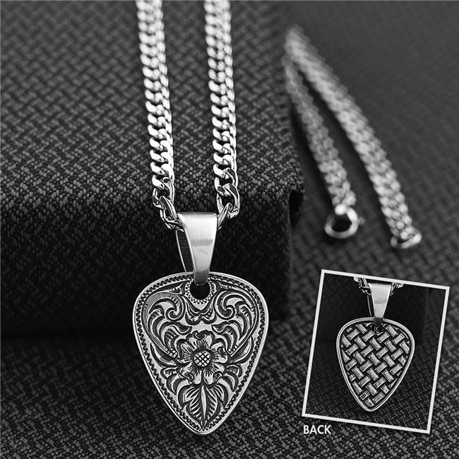 Twister 32128 Floral Guitar Pick Chain Necklace 22 in.