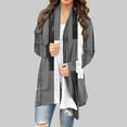 thumbnail image 2 of Cardigan pour Femme Manches Longues Ouvert devant Cardigan Léger Casual Fall Jacket Clothes, 2 of 6