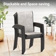 thumbnail image 4 of Patio Chairs Set of 2,All Weather Outdoor Stackable Dining Chairs with Armrest,Breathable Garden Outdoor Furniture for Backyard Deck,Gray, 4 of 6