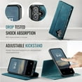 thumbnail image 6 of CaseMe Wallet Case for iPhone 17 Compatible with Magsafe, 2-in-1 PU Leather【RFID Blocking】Flip Card Holder Stand Shockproof Magnetic Detachable Cover for iPhone 17 6.3",Blue,For iPhone 17, 6 of 10