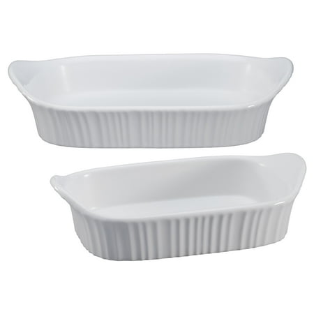 UPC 071160084766 product image for CorningWare French White 2-piece Bakeware Set | upcitemdb.com