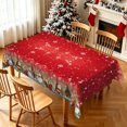 thumbnail image 5 of Nanqianyi Snowflake Snowman Christmas Tablecloth,60"x120",Waterproof Stain Resistant Table Cover For Winter Xmas Party Decor, 5 of 6