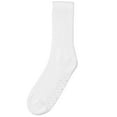 thumbnail image 6 of Men Women Anti Slip Grip Non Skid Crew Cotton Diabetic Socks For Home Hospital 3-pack White 10-13, 6 of 7
