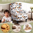 thumbnail image 4 of HUIACONG Halloween Pumpkin Bow Print 2-Piece Wingback Chair Slipcovers, High Stretch Resilient Fabric Armchair Covers, Wrinkle Resistant Washable Furniture Protector for Living, 4 of 7