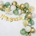 thumbnail image 4 of Sage Green Gold White Party Balloons, 50Pcs Sage Green and Gold Confetti Party Balloons For Birthday Baby Shower Engagement Wedding Anniversary Party Decorations, 4 of 6