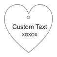 thumbnail image 1 of 100 PCS Custom Made Any Text Hang Tags Heart Shape Personalized Wedding Favor Gift Tags, 1 of 1