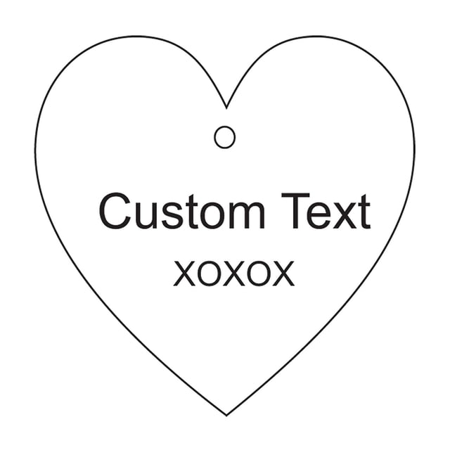 100 PCS Custom Made Any Text Hang Tags Heart Shape Personalized Wedding Favor Gift Tags