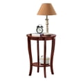 thumbnail image 3 of Convenience Concepts American Heritage Round End Table in Mahogany Wood Finish, 3 of 8