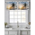 thumbnail image 4 of Sunrise Beach Valances for Windows Coconut Trees Seascape Windows View Rod Pocket Curtains Valance Short Window Treatment Drapes for Living Room, Bedroom Bathroom 56"&nbsp;W x 16" L, 4 of 5