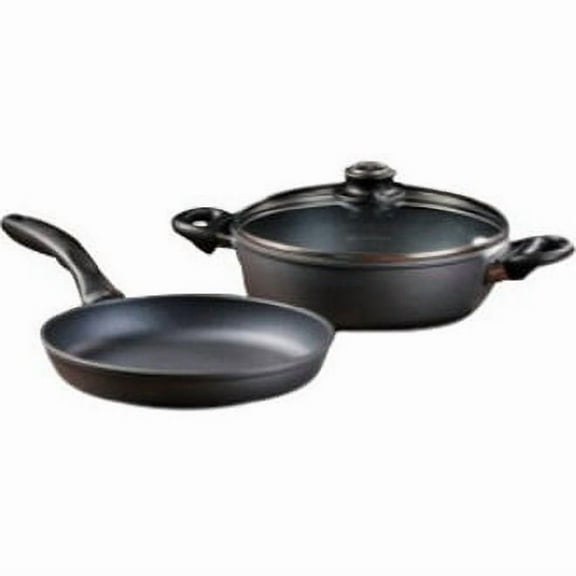 Swiss Diamond 3-Piece Set - Fry Pan & Casserole w/Lid | HD Classic