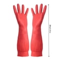 thumbnail image 3 of Gants de Nettoyage en Caoutchouc Rouges Robustes avec Longueur Prolongée de 38 cm pour Cuisine, Salle de Bain et Tâches Ménagères, Prise en Caoutchouc Épaisse et Durable, Outil Utilitaire Polyvalent pour les Tâches Quotidiennes, 3 of 4