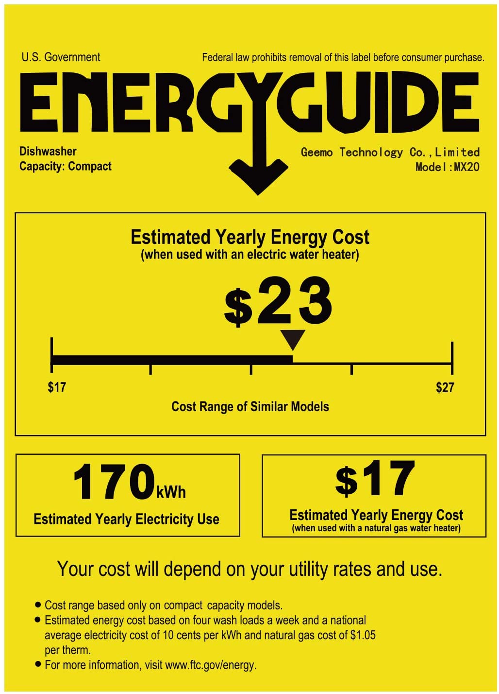 Buy Moosoo Countertop Dishwasher, Portable Dishwasher Cleaner with 7.5