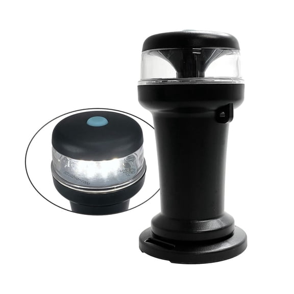 Pactrade Marine Black Housing Button Navigation Light Various Modes Magnetic Base Surface Mount LED AAA Battery Operated IP:67 CE RoHS Certified (Red and Green)