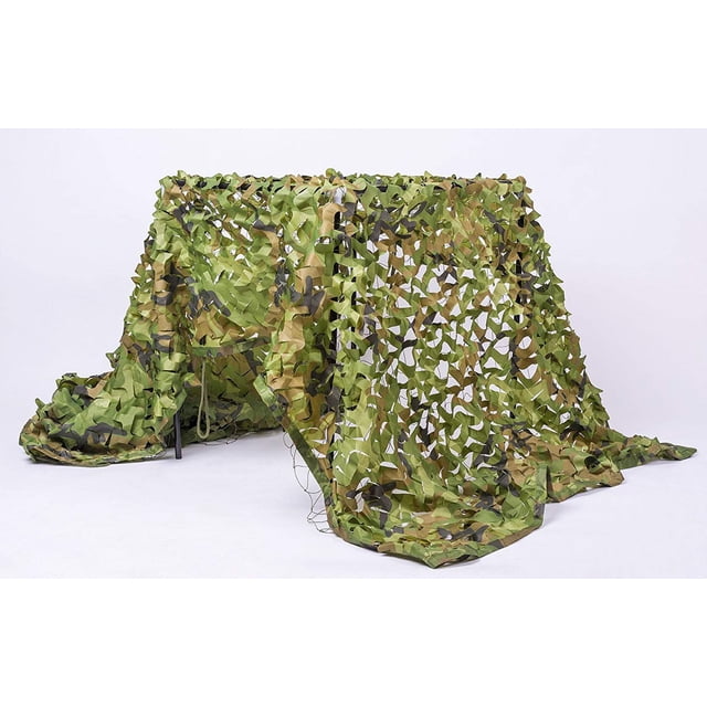 Woodland Camo Netting Red de camuflaje para acampar, cazar, disparar, redes militares de protección solar - 3.25ft x 6.5ft (1m x 2m) Adepaton ZFFLD338