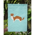 thumbnail image 3 of Caroline's Treasures BB8044GF Weasel Blue Check Flag Garden Size , Small, multicolor, 3 of 3