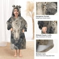 thumbnail image 4 of BZSMCE Wearable Blanket Hoodie Fashion Phantom White Tiger Home Wear, 4 of 7