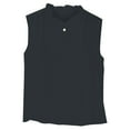 thumbnail image 5 of ManxiVoo Women's Collared Sleeveless Shell Top Slimming Silky Blouse Versatile Layering Piece for Under Suits Office Wear XL Size Black, 5 of 10
