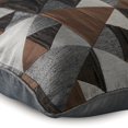thumbnail image 2 of Brown Throw Pillow Cover, Optic Japanese Geometric Pillow Cover, 20x20 inch (50x50 cm) Throw Pillow Cover, Geometric Contemporary Pillow Cover, Square Jacquard - Brown Origami, 2 of 3
