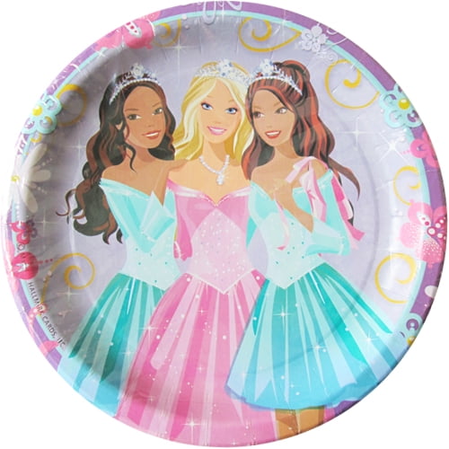 barbie paper plates