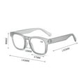 thumbnail image 2 of Women Thick Square Blue Clear Reading Glasses 1.50, Fashion Trendy Classic Candy Color Transparent HD Readers +1.50 Strength, 2 of 5