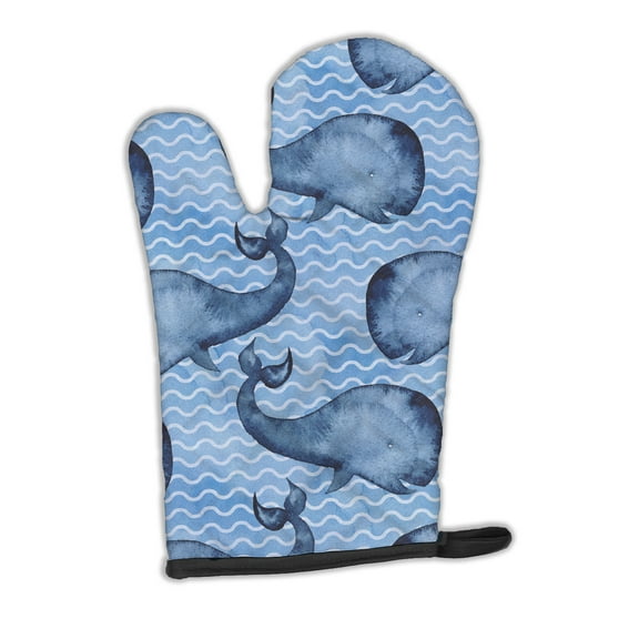 Caroline's Treasures Beach Watercolor Whales Oven Mitt