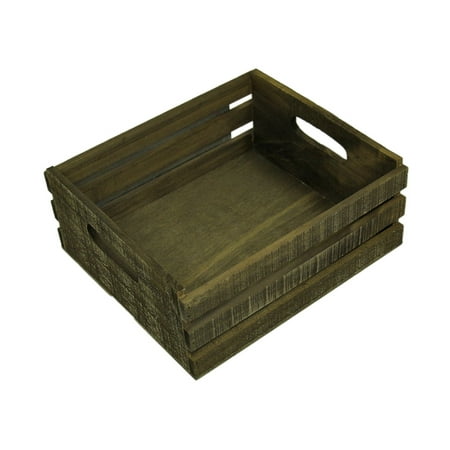 3 Piece Set Of Rustic Farmhouse Decorative Wooden Crates Walmart