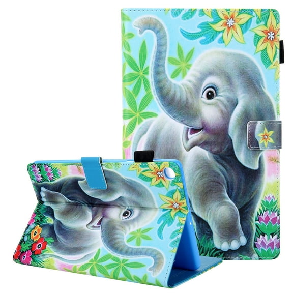 Allytech Galaxy Tab A7 10.4 Inch Case 2020 Released (Model SM-T500 T505 T507), Smart Stand Cover Auto Sleep Wake Slim Shell PU Leather Folio Flip Case for Samsung Galaxy Tab A7 10.4-Inch, Elephant