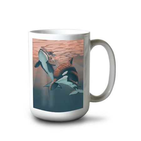 

Lantern Press 15 fl oz Ceramic Mug Lake Pend Oreille Idaho Glassy Sunrise Kayak Dishwasher & Microwave Safe