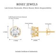 thumbnail image 6 of Rosec Jewels - Lab Created Diamond Earrings - Vintage Stud Earrings (2 Ct, 6 mm, Ef-Vs Quality) - Ready to Gift, 10K Yellow Gold, 6 of 7