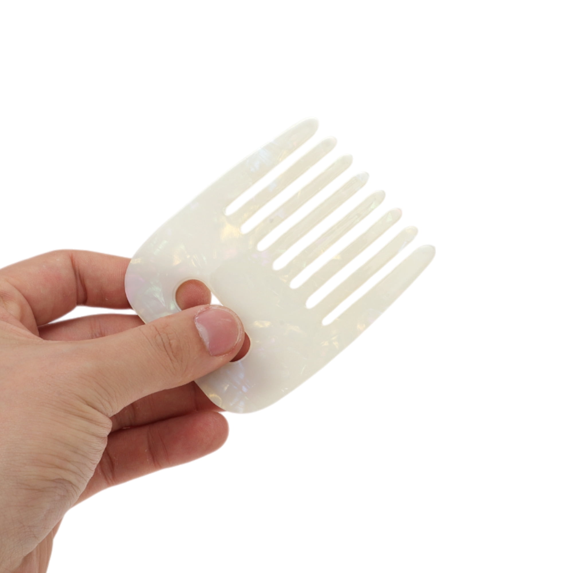 Unique Bargains 1 Pc Durable Vintage Portable Hair Insert Comb Colorful White