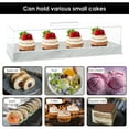 thumbnail image 3 of Wekvgz Rectangular Cake Tray with Lid Acrylic Rectangle Cake Stand Clear Rectangle Cake Platter Marbleized Bakery Display Case Reusable Dessert Display Case Cake Tray for Countertop Cakes, 3 of 10