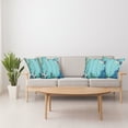 thumbnail image 4 of Ambesonne Vintage Throw Pillow Cover 4 Pack, Nautical Ocean Scenery, 24", Turquoise Navy Blue, 4 of 6